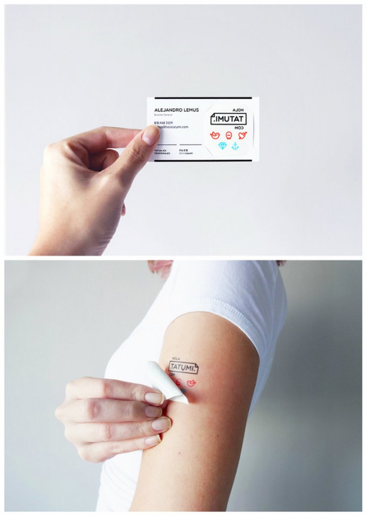 6. Cet artiste tatoueur a opté pour un tatouage temporaire comme carte de visite !