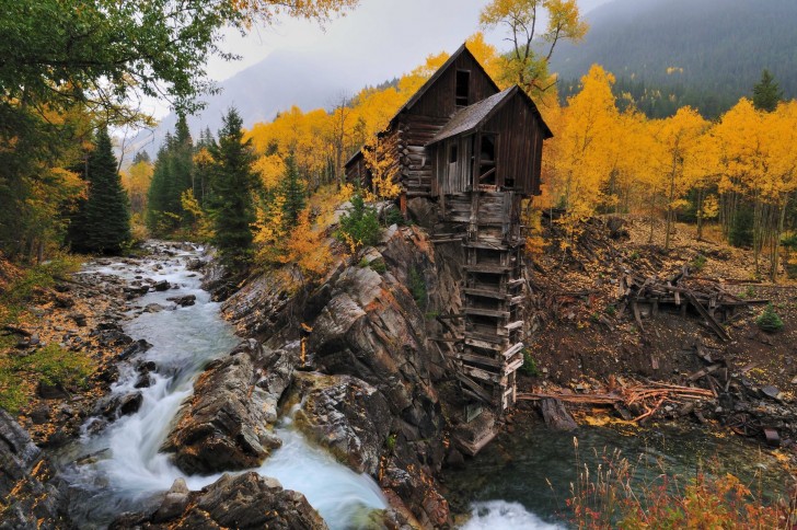 12. Moulin abandonné au Colorado après la fin de la ruée vers l'or