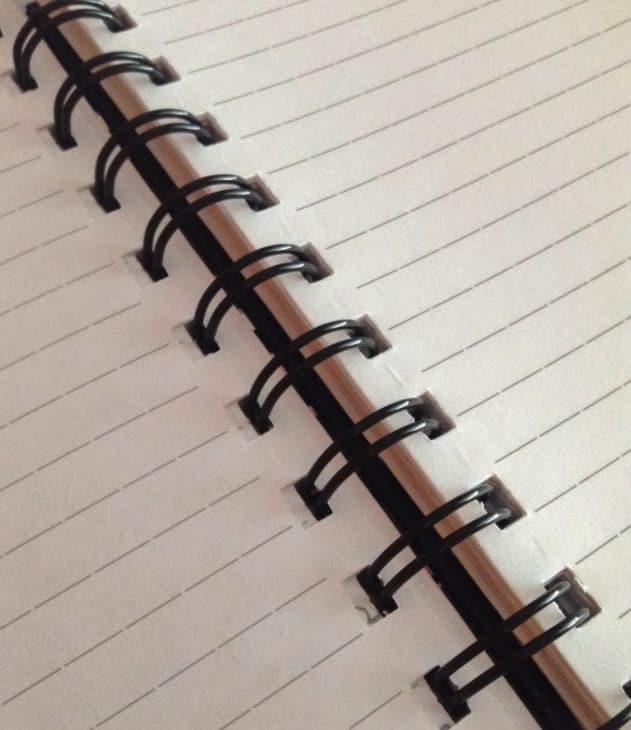 2. Le stress d'écrire sur un cahier à spirale.