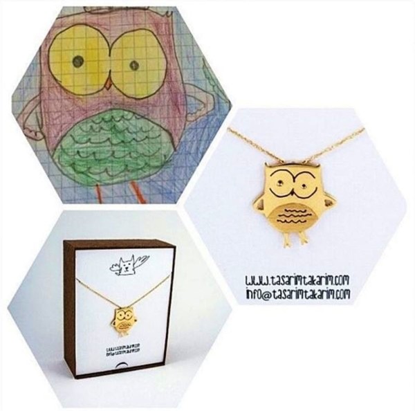 L'entreprise transforme n'importe quel dessin en pendentif !