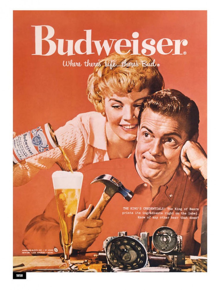 1958: Aus "Wenn es Leben gibt.... gibt es Budweiser"...