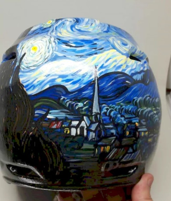 Eine herrliche sternenklare Nacht im reinen Van Gogh-Stil.