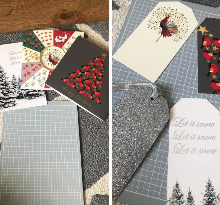 14. Les cartes de Noël qui restent peuvent être réutilisées pour créer d'autres cartes de vœux.