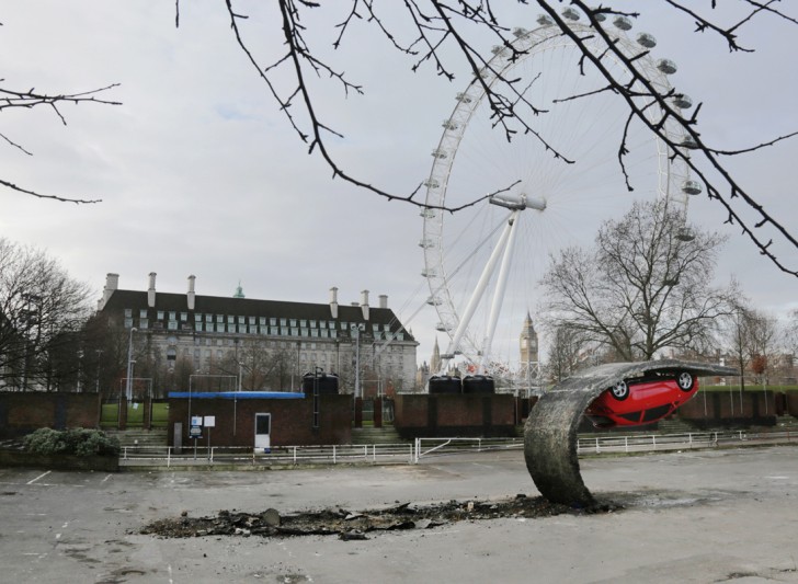 5. Eén van de ongelooflijke werken van Alex Chinneck