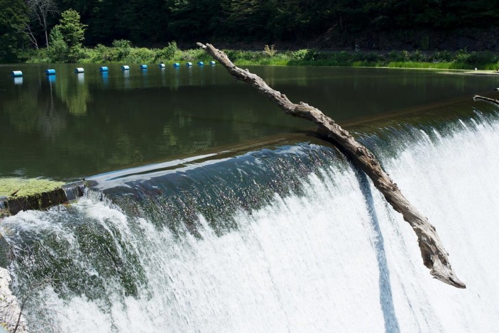 21. Deze tak wil gewoon niet van de waterval vallen... zo bleef het een week hangen!