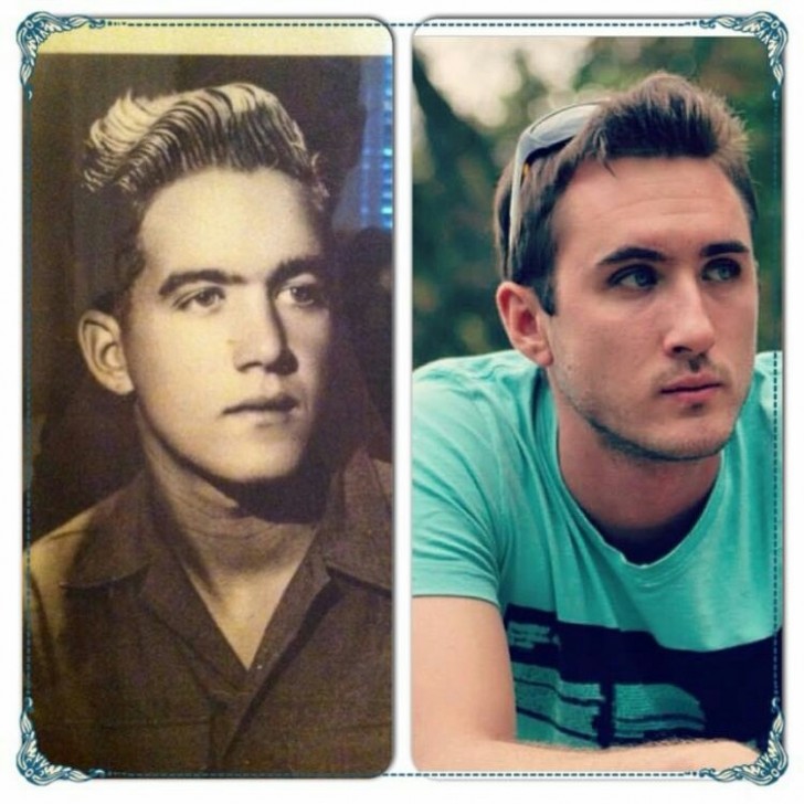 7. "Mon grand-père et moi, à 25 ans"