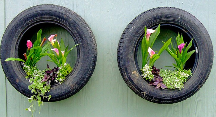 6. Gli pneumatici possono diventare delle fioriere molto resistenti ed originali... In alternativa possono anche essere colorati