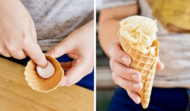 14. Metti un marshmallow nel fondo del gelato: aiuterà ad assorbire l'eccesso evitando i soliti impiastricciamenti!