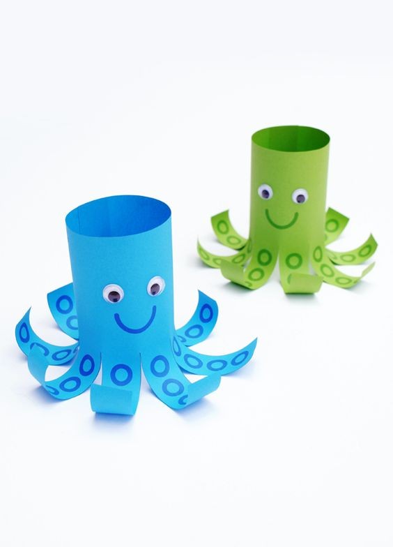 4. Wat vind je van deze octopussen die gemaakt zijn van wc-papierrollen?