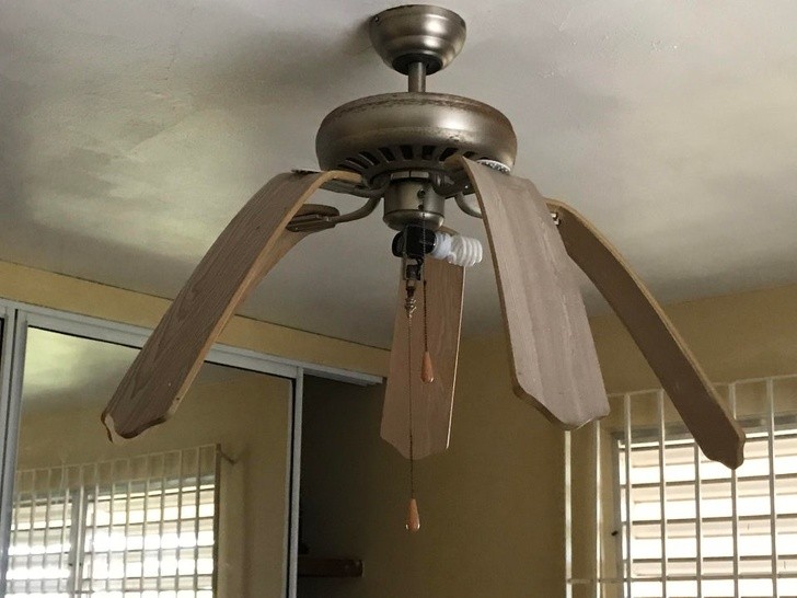 9. Ce ventilateur de plafond à Porto Rico a fondu à cause de la forte chaleur
