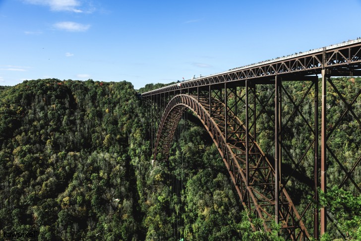 8. Die New River Gorge Bridge in West Virginia (USA)