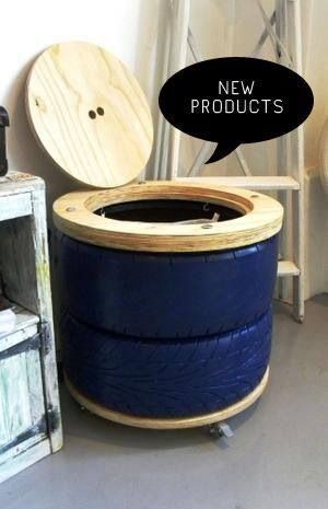 Potreste riciclare i vecchi pneumatici anche come cesto per i nuovi oggetti