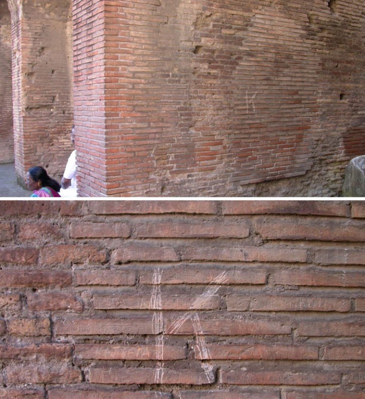 Este turista ruso ha sido multado de manera costosa por el grafito que ha dejado en su visita en el Coliseo