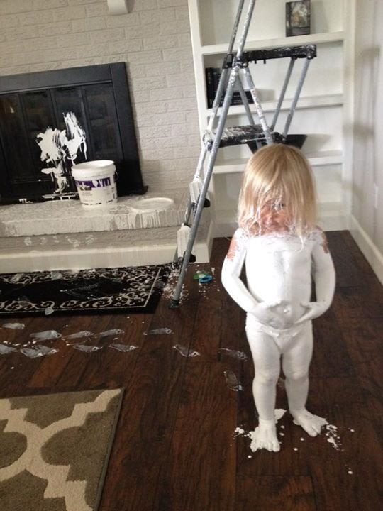 11. Now we know what happened to all the white paint!