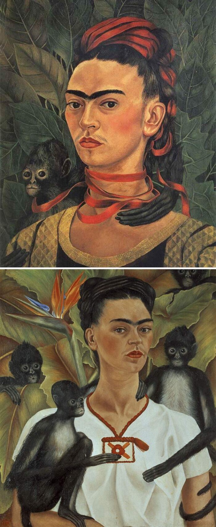 Wenn auf allen Bildern eine Frau mit einer Monobraue abgebildet ist, dann ist es Frida Kahlo!
