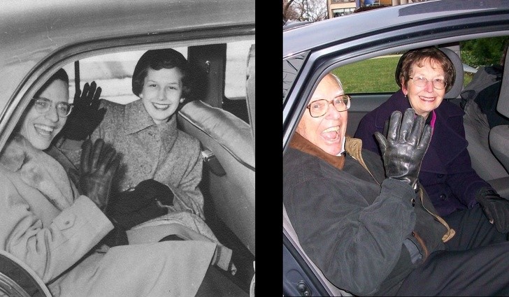 15. "Meine Großeltern in der Hochzeitsnacht und 60 Jahre später."