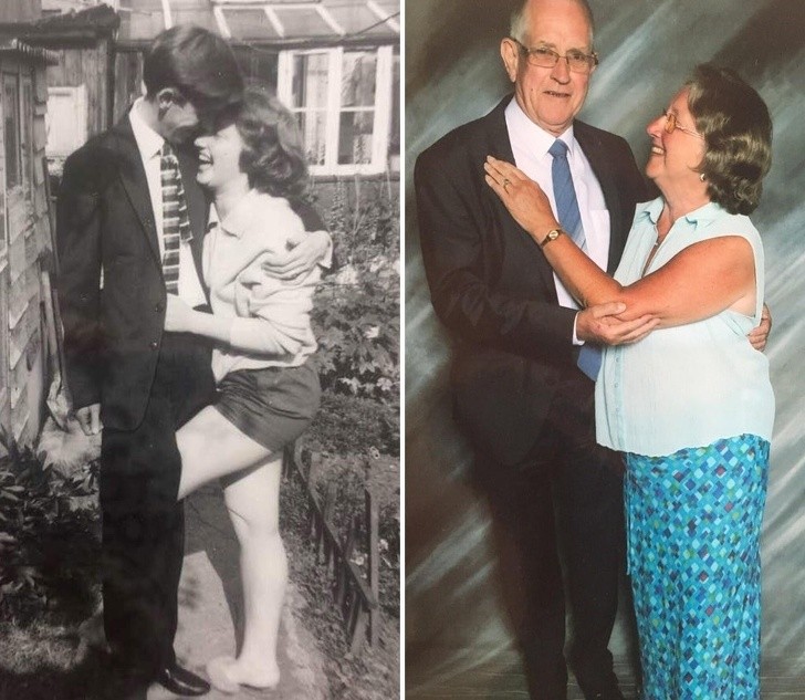 6. Mehr als 50 Jahre später umarmen sie sich immer noch genauso eng