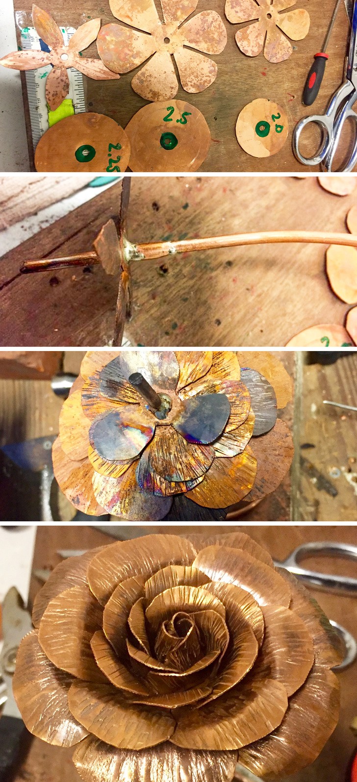 Una rosa di rame