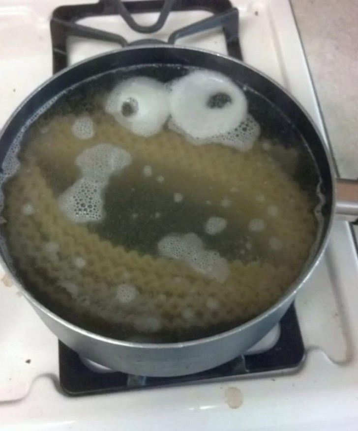 9. "Ik wilde tagliatelle koken en plotseling verscheen het Koekiemonster van de Muppets in de pan!"