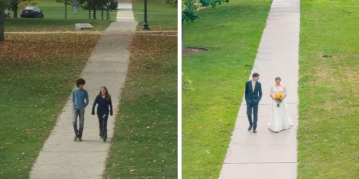 1. "En la foto a la izquierda estamos nosotros hace 6 años, mientras en aquella de la derecha nosotros hoy"