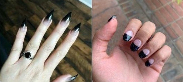 When you try to do your fingernails like the photo on the left, but then ... this is the result!