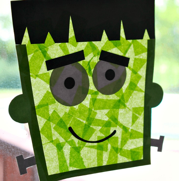 11. Trasformatevi nel Dr Frankenstein creando la vostra creatura mostruosa con la carta velina, ed esibitelo con orgoglio alle finestre