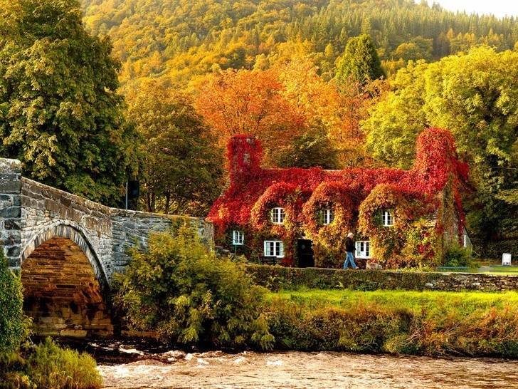 We zouden ook de herfst wel willen doorbrengen in het dorp Llanrwst in Wales