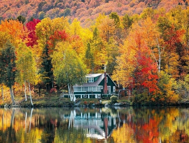 Encore une fois, la magie d'automne du Vermont, aux USA