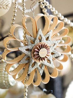 1. Non si direbbe nemmeno che questo ornamento sia ricavato dai cilindri di cartone