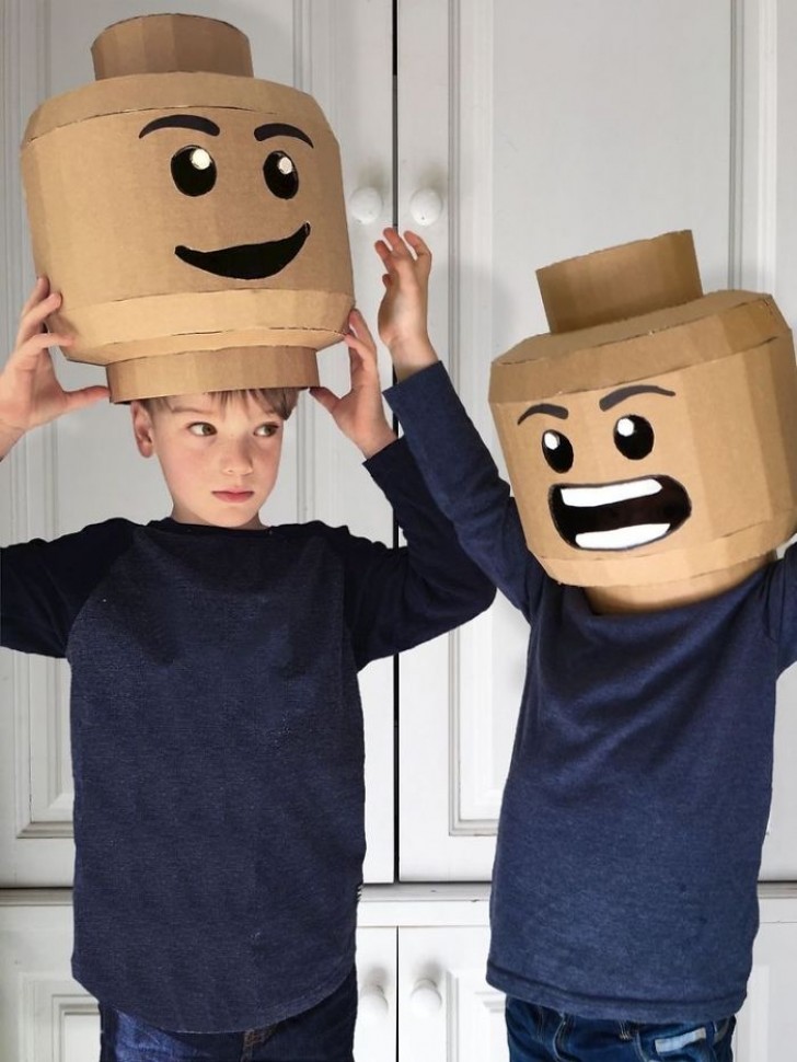 6. Brickhead: con semplici abiti, la testa degli omini LEGO crea subito un travestimento indimenticabile