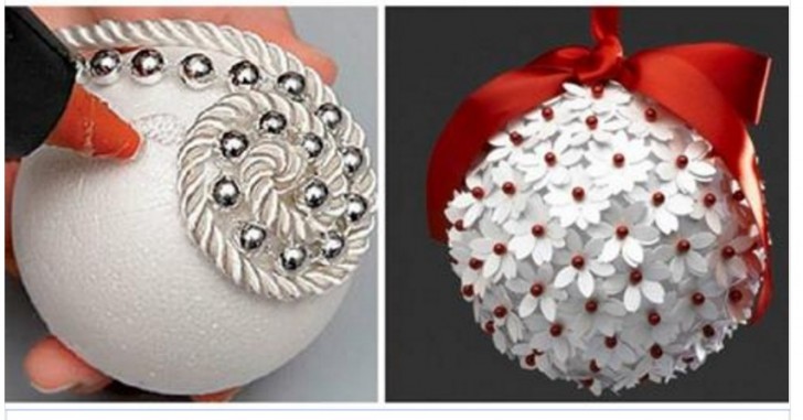 15. Anche cordini e perline possono aiutarvi nel personalizzare gli ornamenti