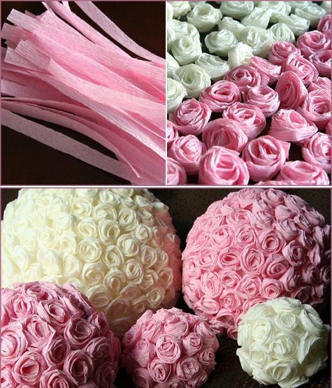 21. Queste roselline di carta crespa creano dei bouquet stupendi