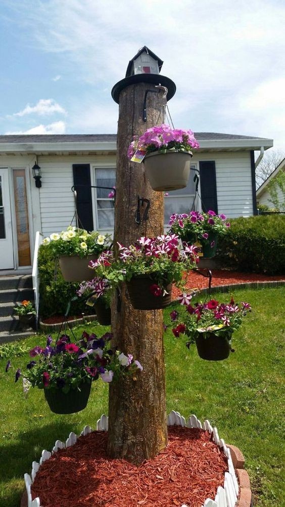 Legno naturale per piante grasse vaso da fiori con corteccia ornamenti per  vasi da fiori giardino all'aperto decorazione per la casa ceppo d'albero