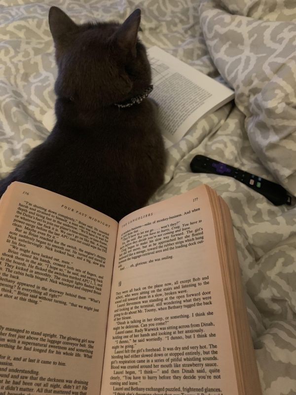 6. He won't let me read unless he 
