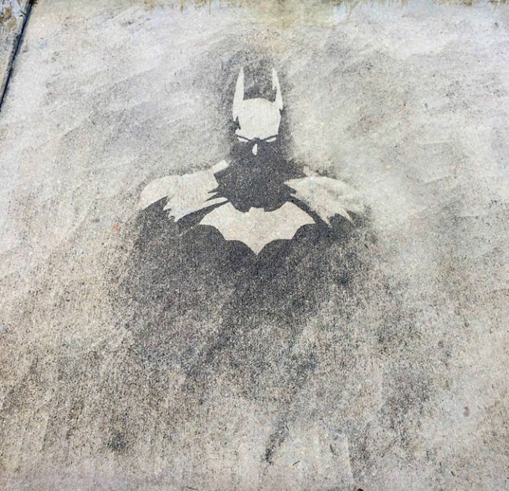 11. Dieses Batman-Design wurde gemacht, während sie den Boden wuschen