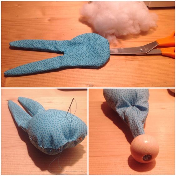 14. Un tutorial per realizzare un coniglietto usando vecchi strofinacci