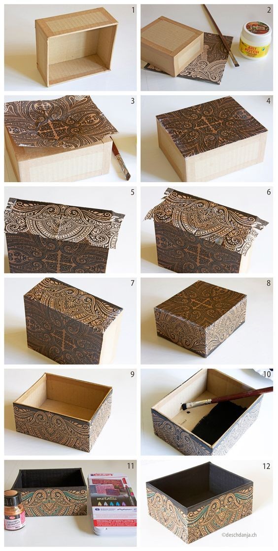 5. Potete scegliere tantissimi materiali e fantasie diverse per rivestire le scatole