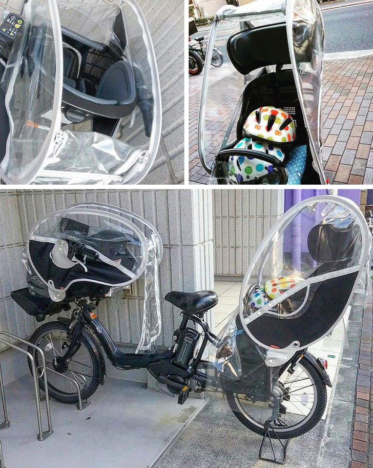 4. Vélos familiaux : pour encourager l'utilisation du vélo, il existe ces modèles pour un adulte et deux enfants.