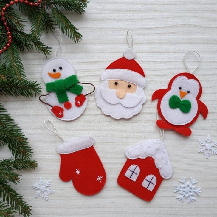 17 fra le migliori idee per creare decorazioni natalizie in feltro facili e  di grande effetto 