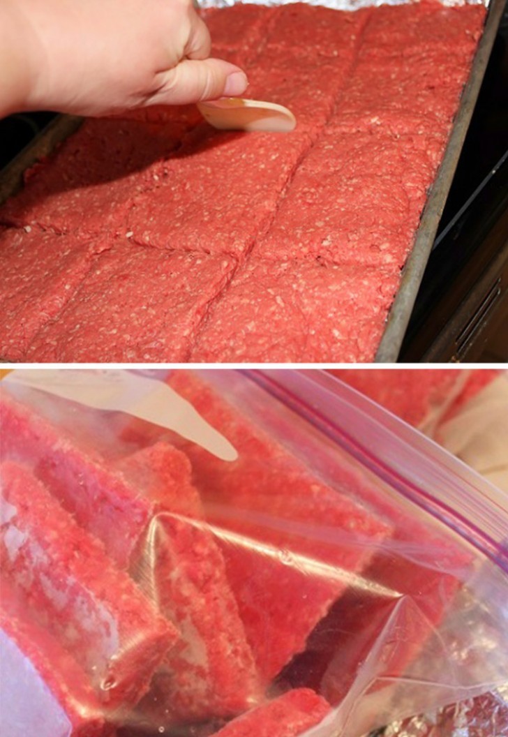 7. Porzioni di carne: congelare la carne non è un segreto, ma il trucco per scongelarne sempre la quantità giusta è confezionare porzioni piccole