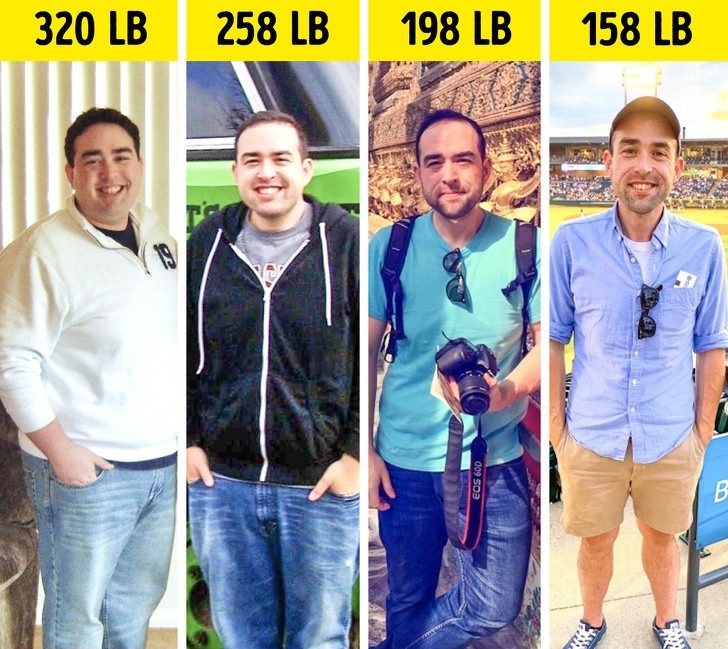 9. This guy made a bet with himself 10 years ago, a new purpose for the new year: to lose weight. He followed a long and tiring path that led him to find himself.
