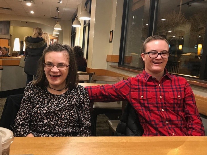 "My cousin, who has a rare developmental disorder, went on her first date yesterday. This is her before the dance. She is so happy!"