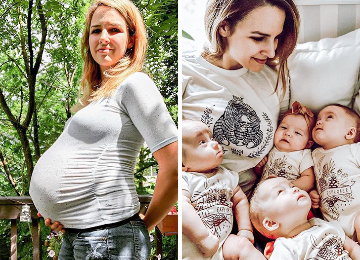 It is truly incredible that our body can even accommodate quadruplets ... this mom could not be happier than this!