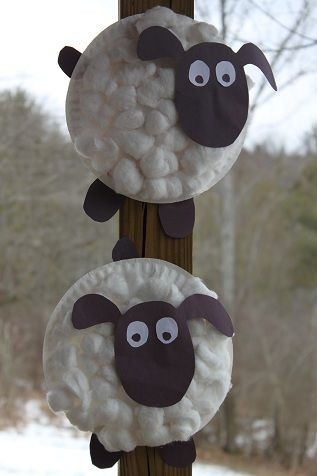 5. Morbide pecorelle fatte con i batuffoli di cotone