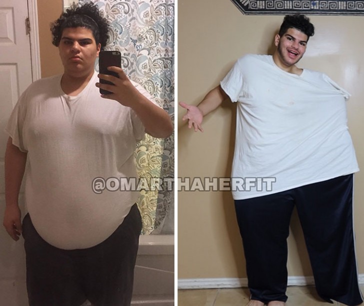 Questo ragazzo ha indossato nuovamente gli stessi abiti che vestiva prima di perdere ben 99 chili!