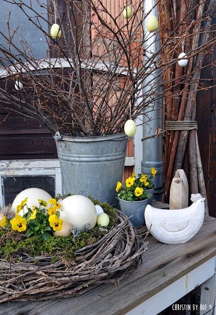 17 idee creative per realizzare strepitose decorazioni di Pasqua in stile  rustico 