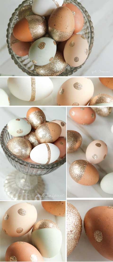 5. Guarnite le uova con glitter