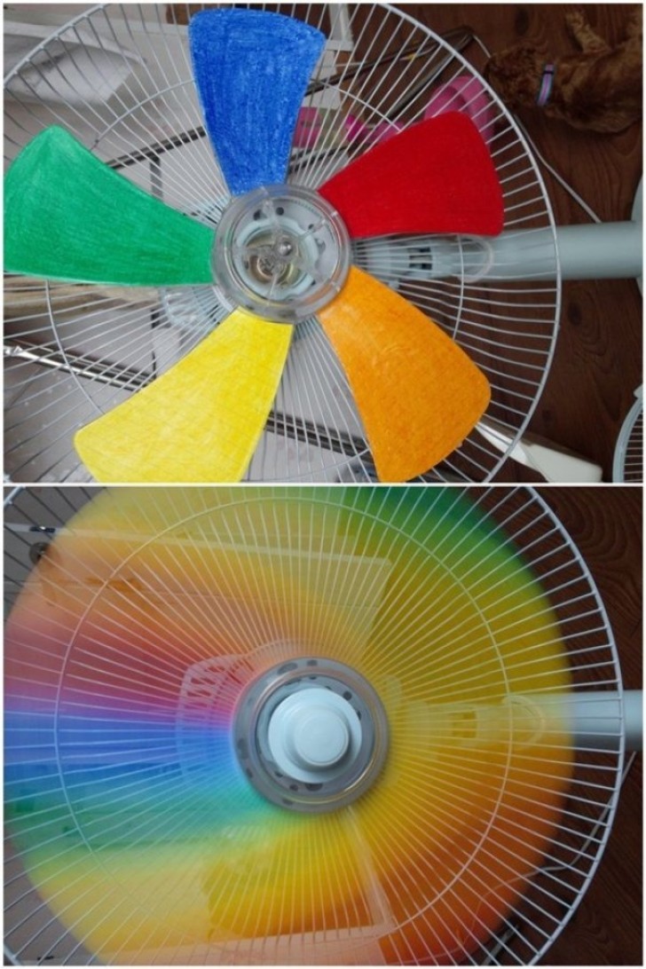 5. Un ventilatore arcobaleno