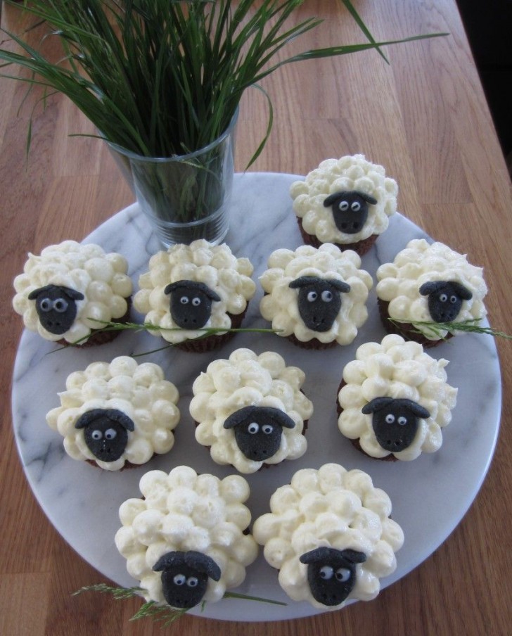 9. Pecorelle: l'idea per decorare cupcake salati