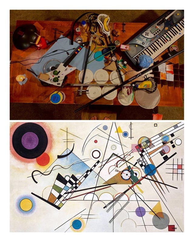 ...Per poi passare all'astrattismo " da tavolo" di Kandinsky!